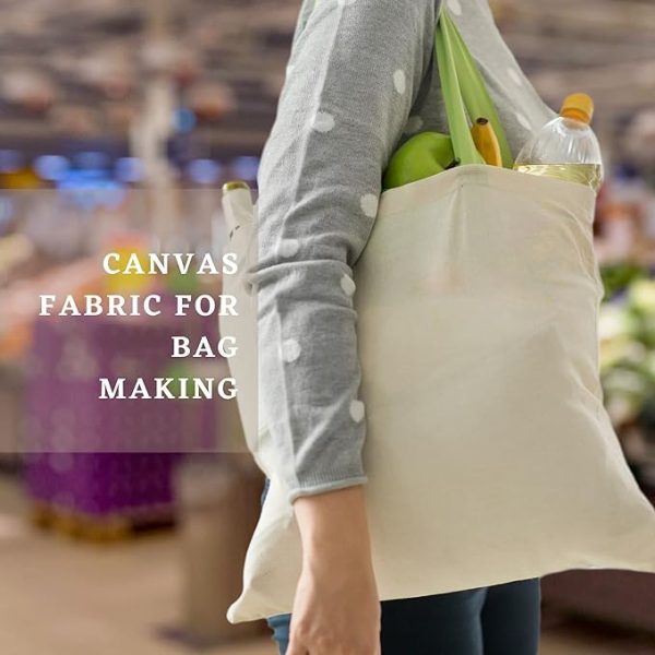 Canvas Fabric 10 Oz 100% Cotton Fabric Canvas Material 280 GSM 67" Width Cotton Canvas Fabric by The Metre (2) - Image 3