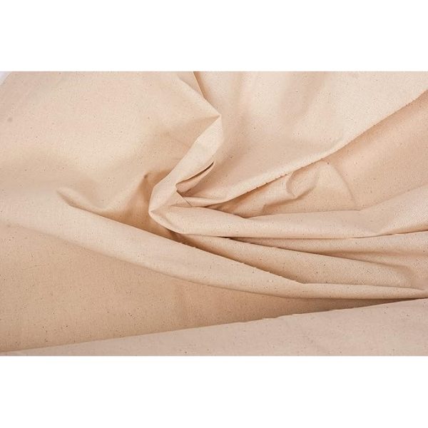 Cotton Calico Fabric by The Metre UK Seller, Medium Weight, Wide Unbleached Natural Cream Colour Material Fabric - Image 6