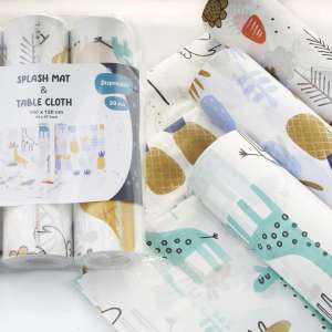 30 pcs Waterproof Disposable Placemats for Baby Splat Mat for Under High Chair Splash Mat for Floor 100x120cm Large Party Table Cloth Rectangle